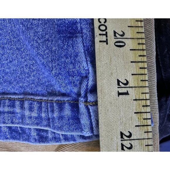 Denim 24/7 Cropped Flower Cutout Stretch Jeans Size 22W Faded Blue Casual Summer - Picture 5 of 11